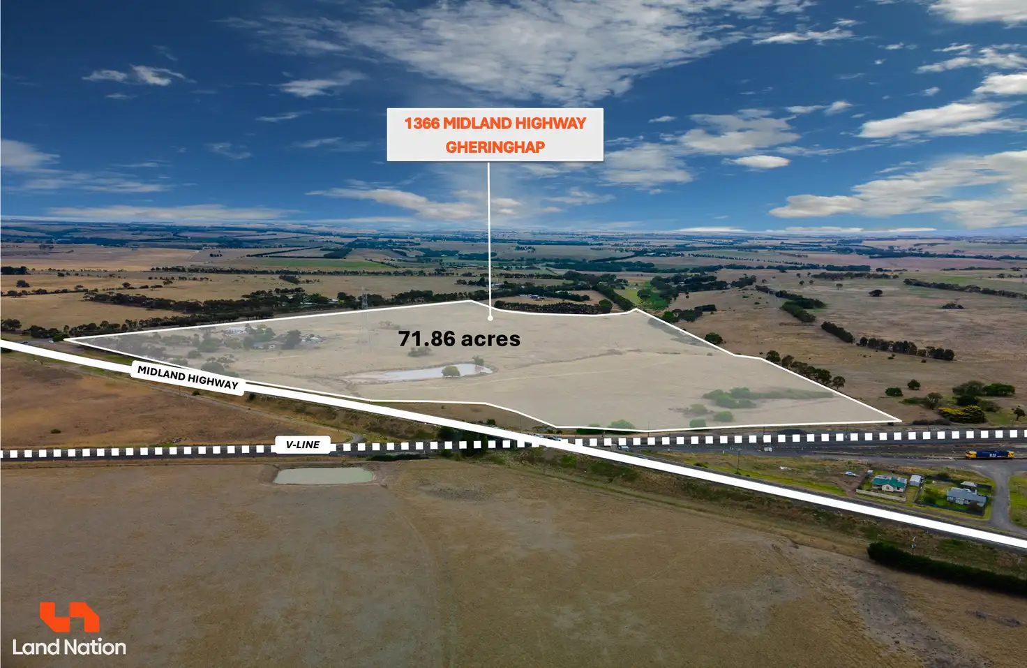 Main view of Homely land listing, 1366 Midland Highway, Gheringhap VIC 3331