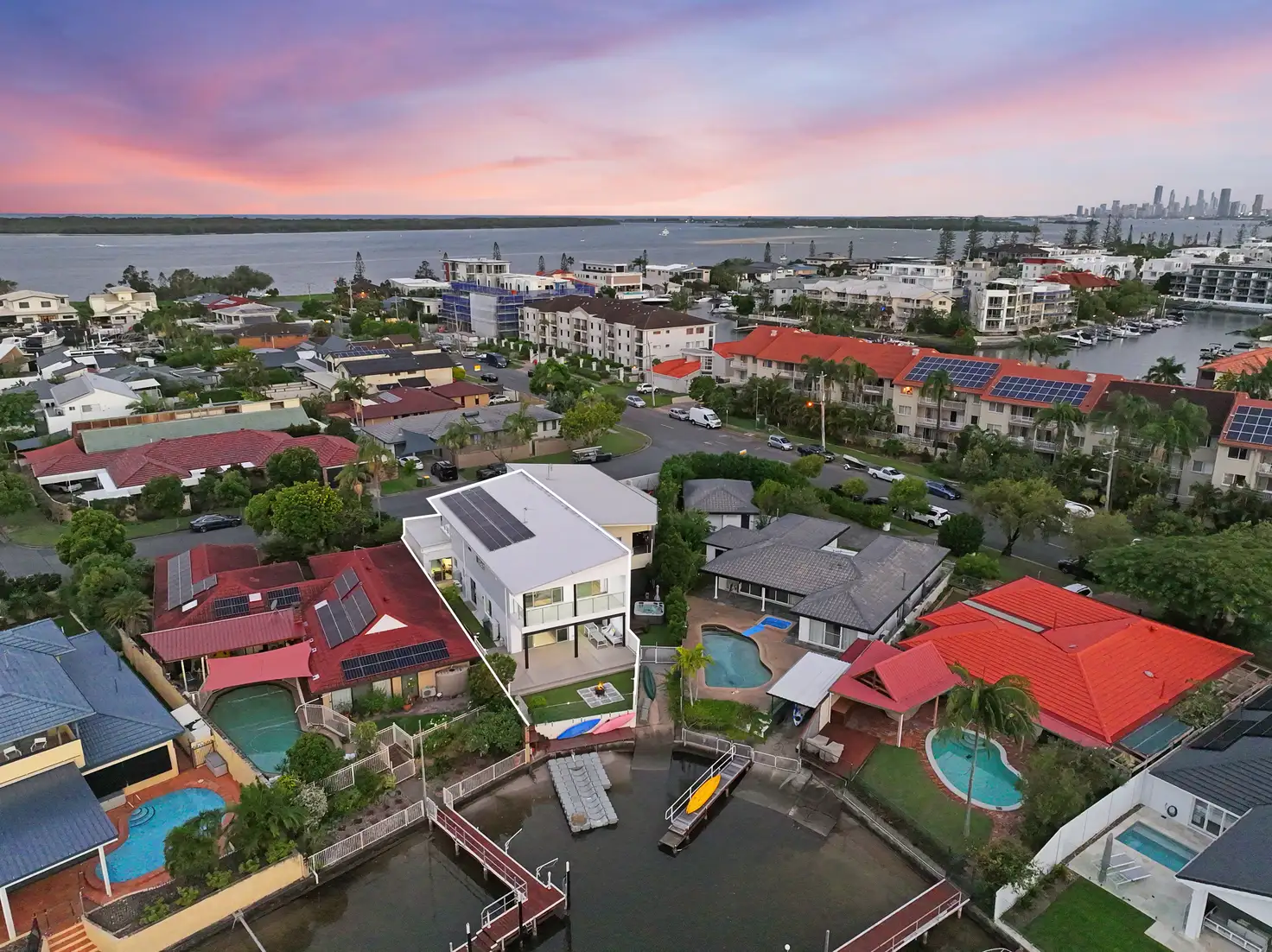 Main view of Homely semi-detached listing, 2/2 Bulolo Avenue, Runaway Bay QLD 4216