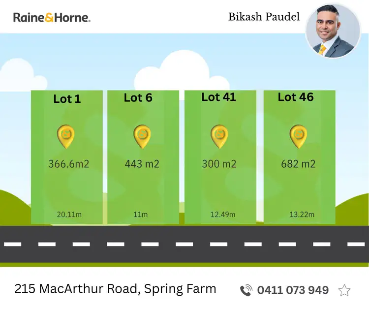 Main view of Homely land listing, LOT 42, 215 MacArthur Road, Spring Farm NSW 2570
