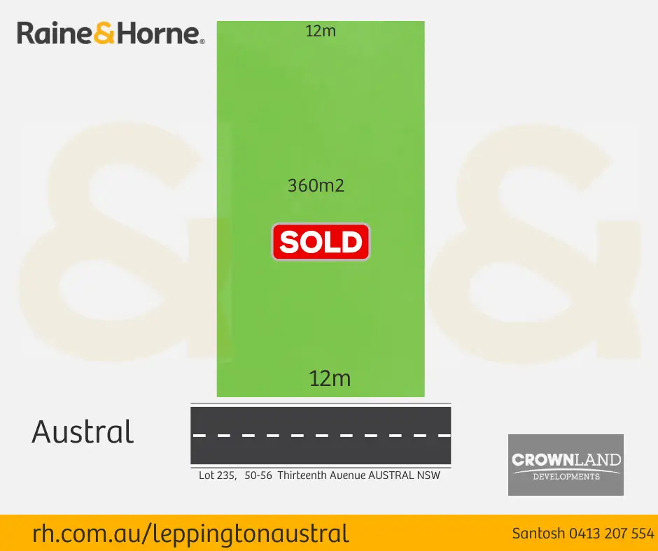 Main view of Homely land listing, LOT 235, 50-56 Thirteenth Avenue, Austral NSW 2179