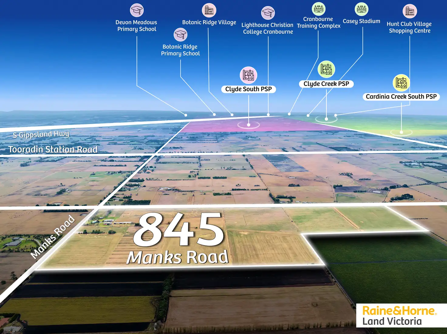 Main view of Homely land listing, 845 Manks Rd, Cardinia VIC 3978