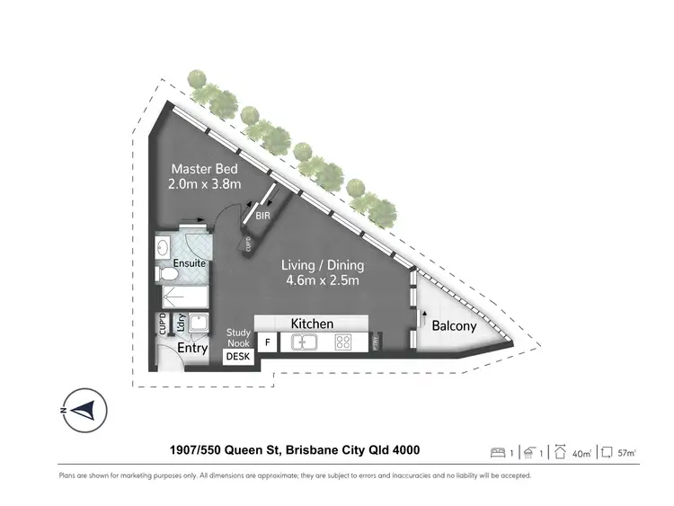 Main view of Homely apartment listing, 1907/550 Queen Street, Brisbane City QLD 4000