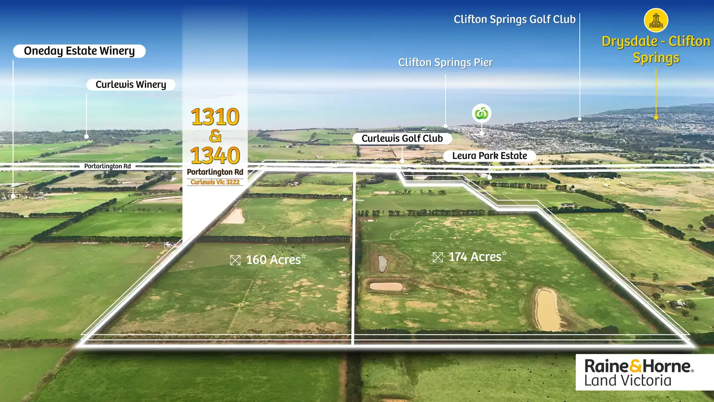 Main view of Homely rural property listing, 1310 & 1340 Portarlington Road, Curlewis VIC 3222