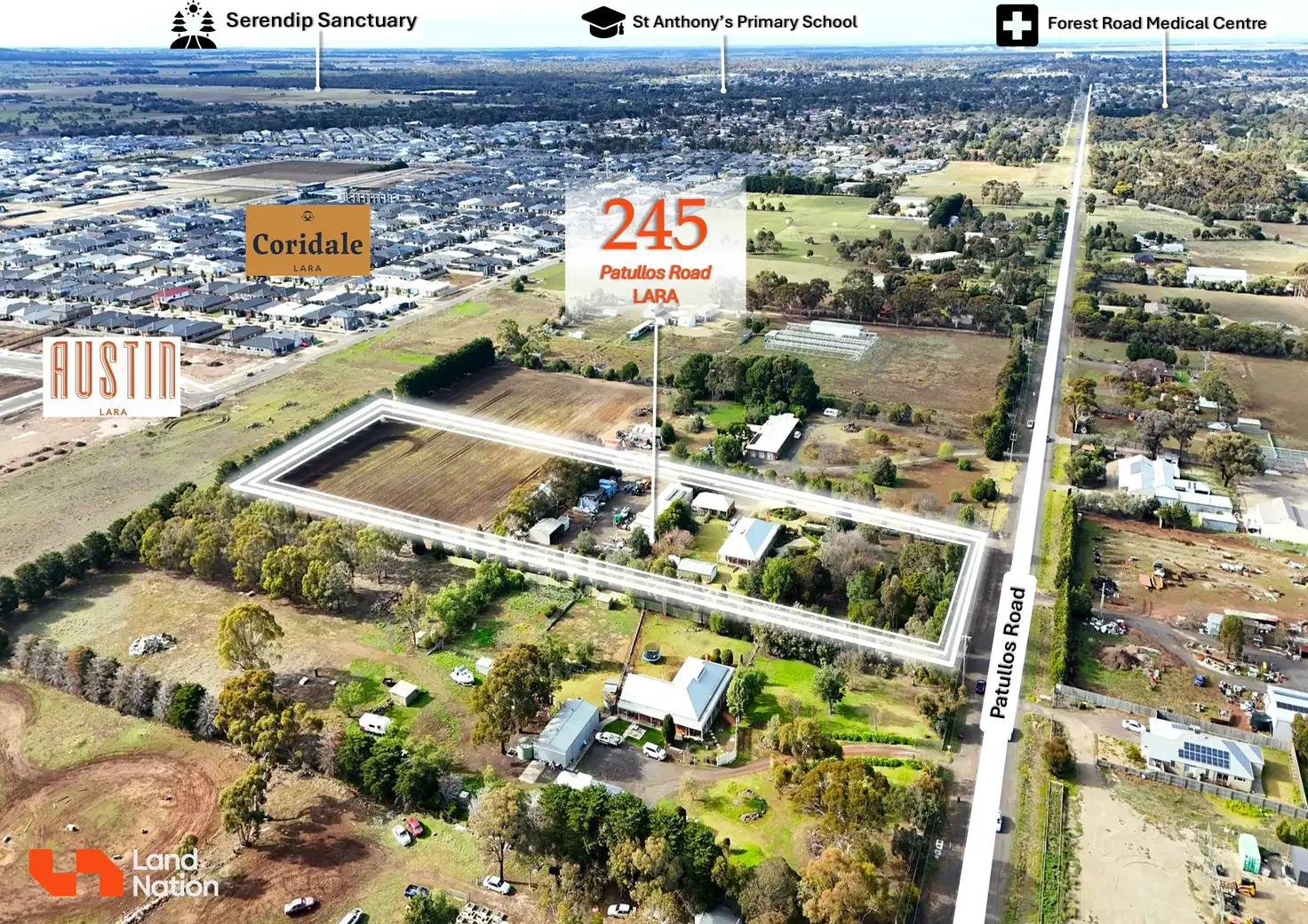 Main view of Homely land listing, 245 Patullos Road, Lara VIC 3212