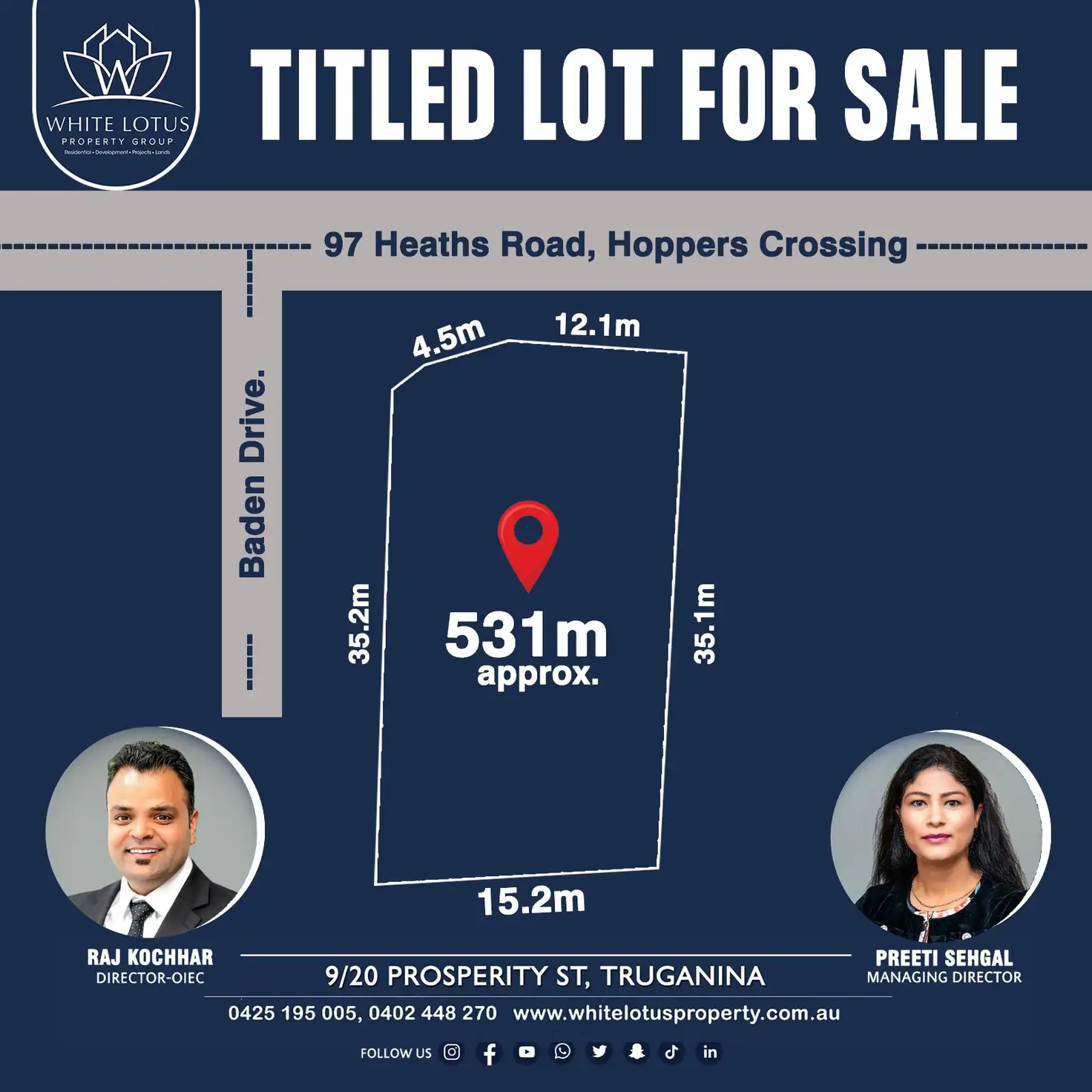 Main view of Homely land listing, 97 Heaths Road, Hoppers Crossing VIC 3029