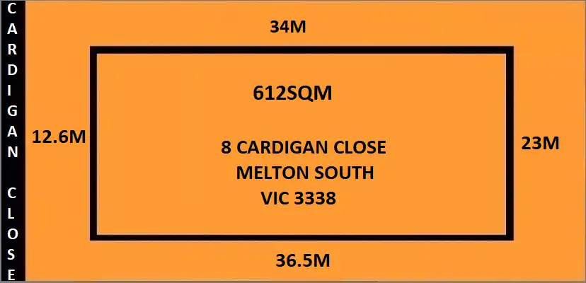 Main view of Homely land listing, 8 Cardigan Close, Melton South VIC 3338