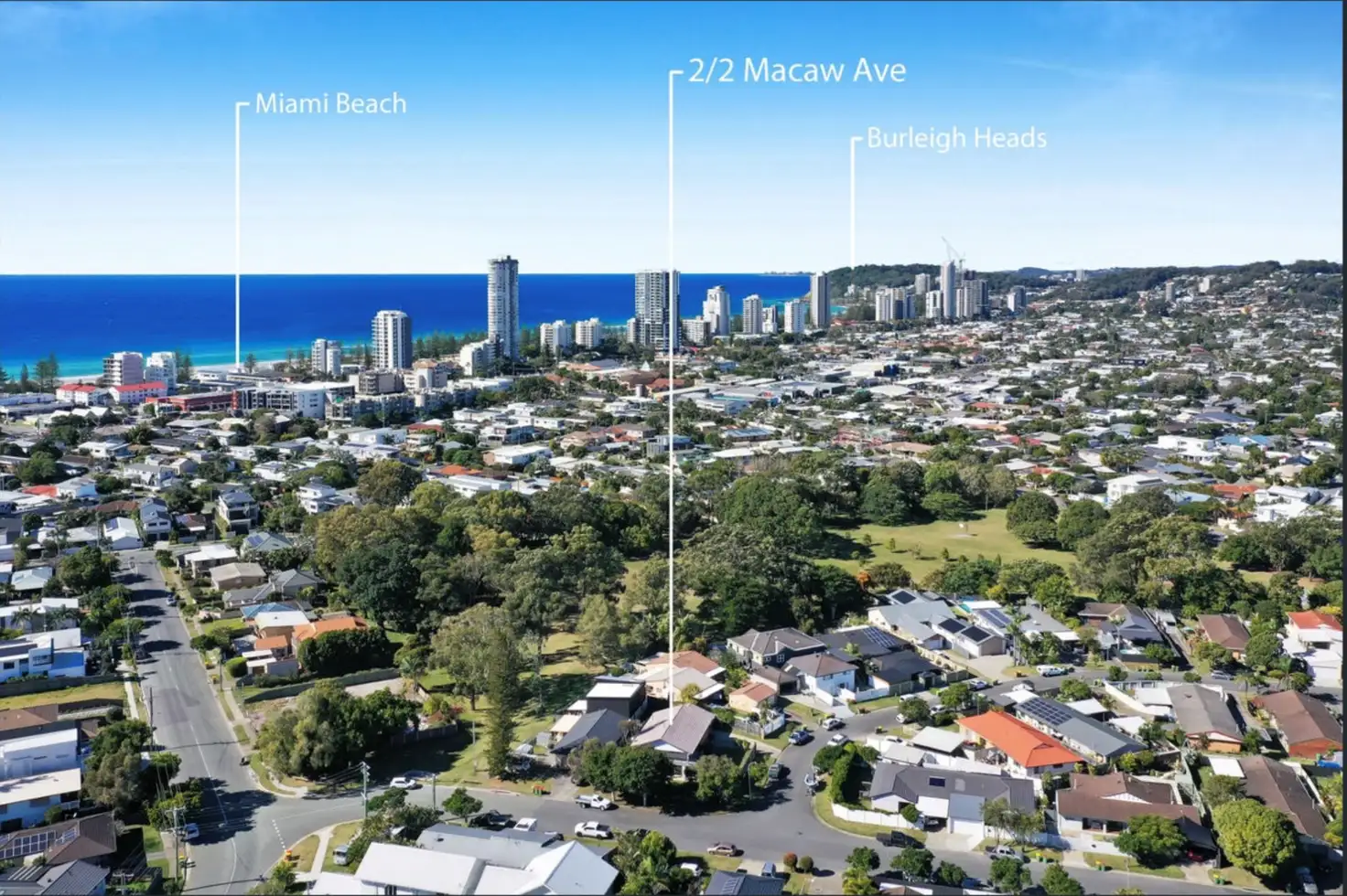 Main view of Homely semi-detached listing, 2/2 Macaw Avenue, Miami QLD 4220