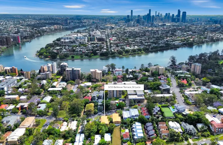 Second view of Homely apartment listing, 3/55 Bellevue Terrace, St Lucia QLD 4067