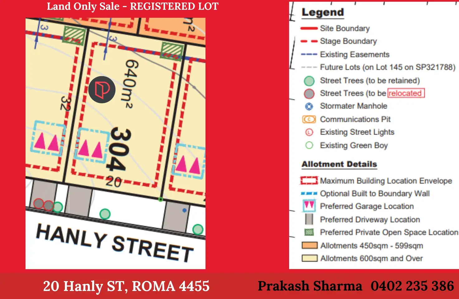 Main view of Homely land listing, 20 Hanly Street, Roma QLD 4455