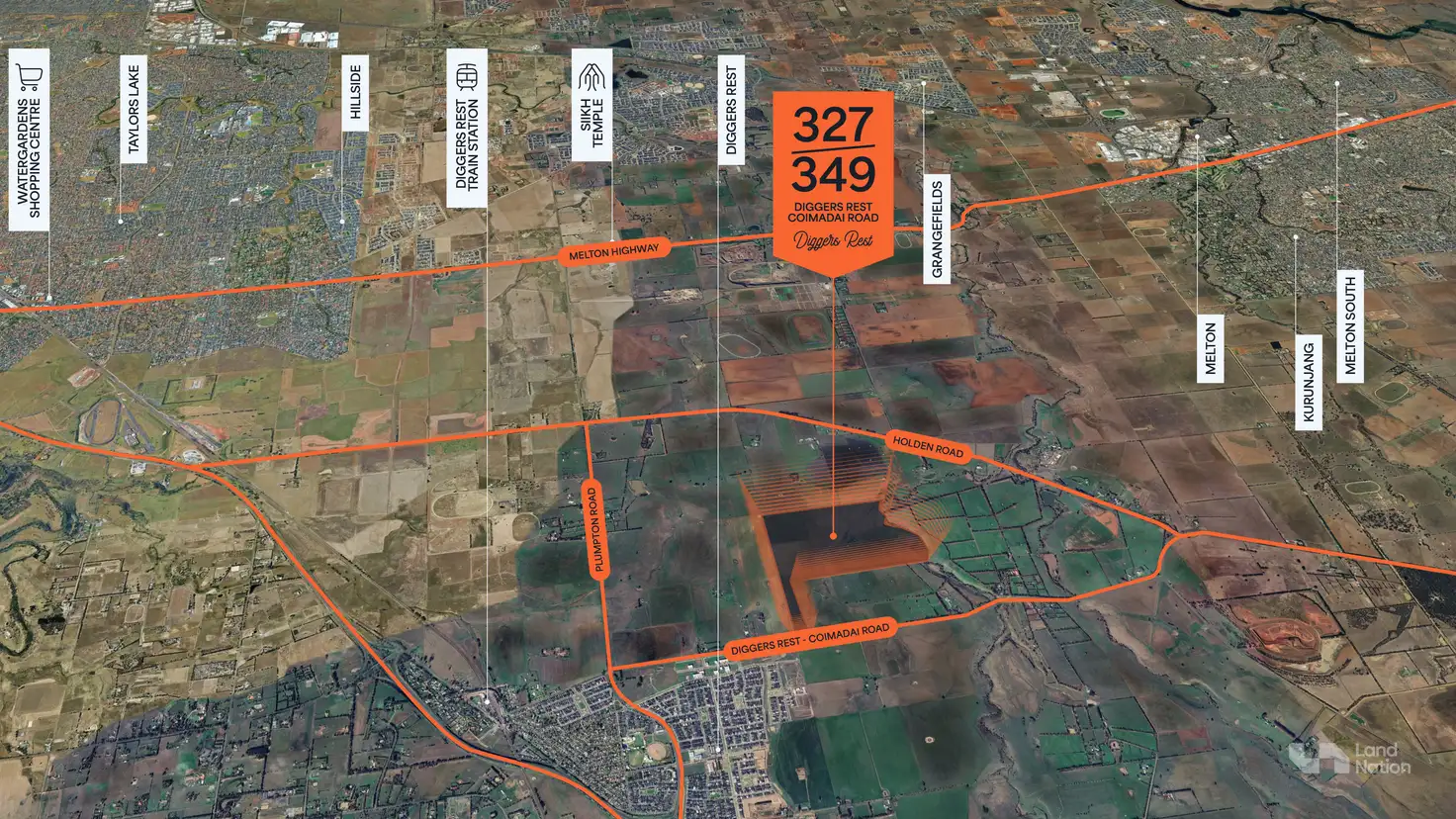 Main view of Homely land listing, 327-349 Diggers Rest-Coimadai Road, Diggers Rest VIC 3427