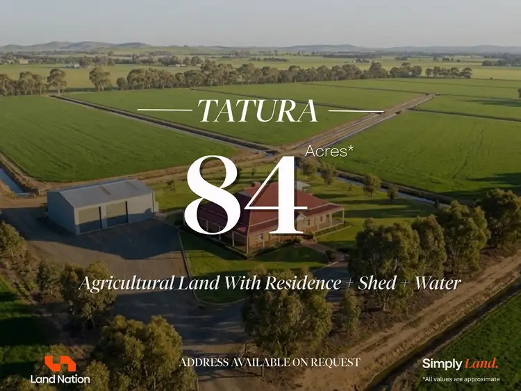 84 Acres Agricultural Holding with Residence & Shed for Sale, Tatura VIC 3616