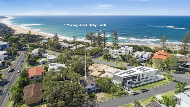 Main view of Homely house listing, 1 Mackay Street, Dicky Beach QLD 4551
