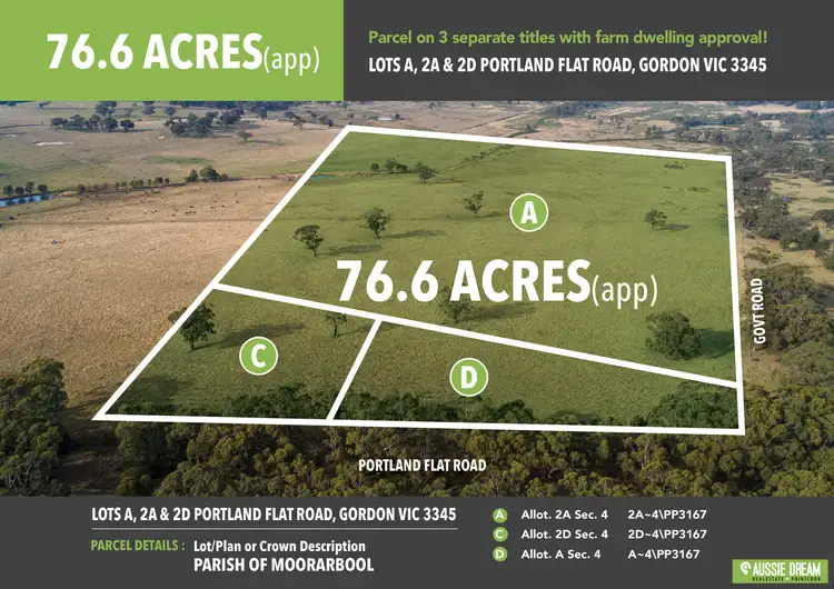Second view of Homely land listing, LOTS A,2A & 2D Portland Flat Road, Gordon VIC 3345
