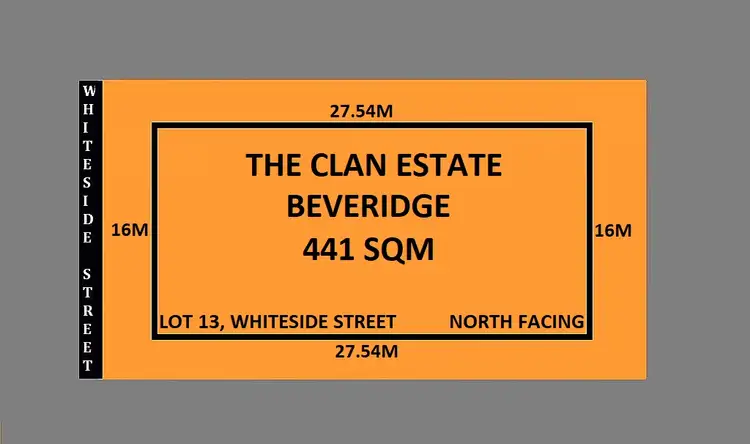 Main view of Homely land listing, Lot 13 Whiteside Street, Beveridge VIC 3753