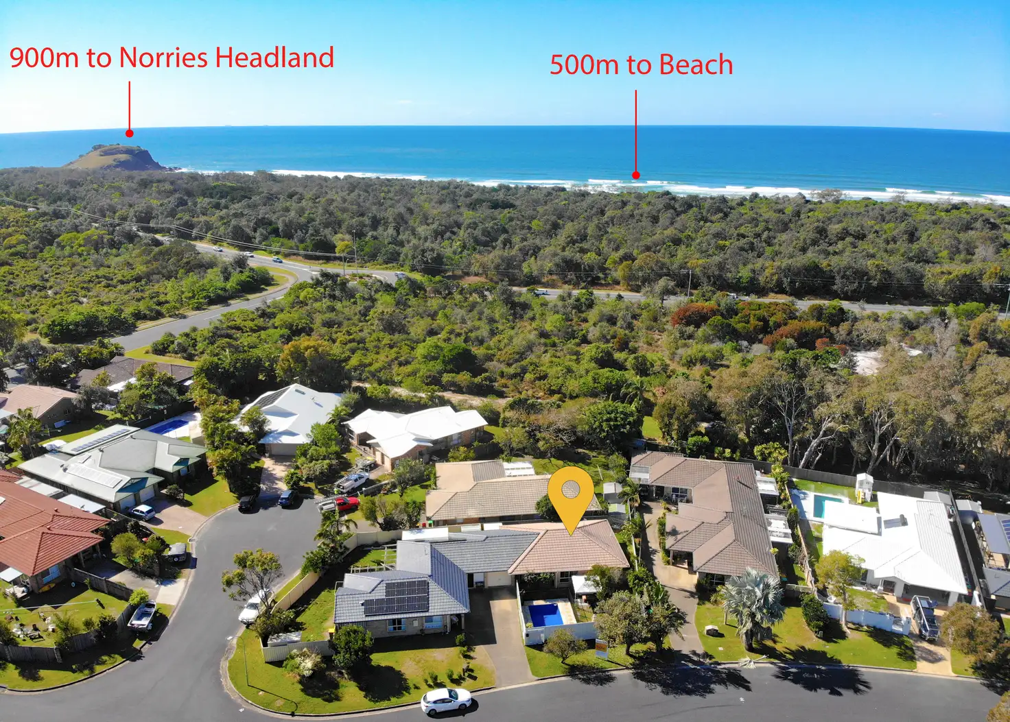 Main view of Homely semi-detached listing, 2/6 White Beech Court, Bogangar NSW 2488