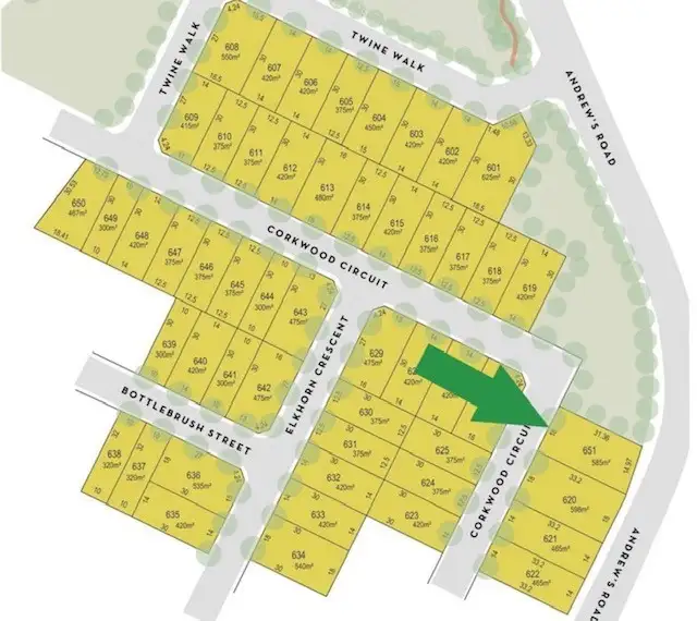 Second view of Homely land listing, LOT 651, 53 Corkwood Circuit, Andrews Farm SA 5114
