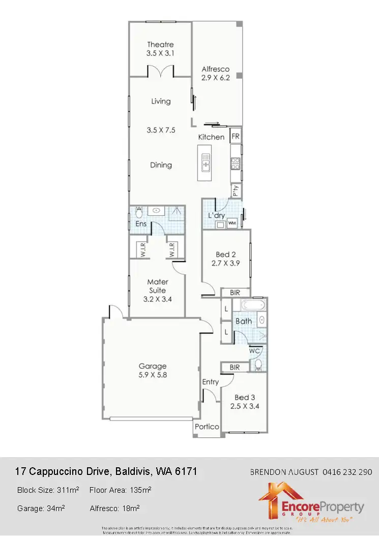 Fourth view of Homely house listing, 17 Cappuccino Drive, Baldivis WA 6171