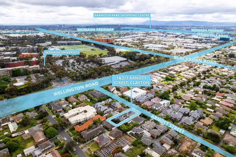 Third view of Homely townhouse listing, 1&2/7 Arnott Street, Clayton VIC 3168