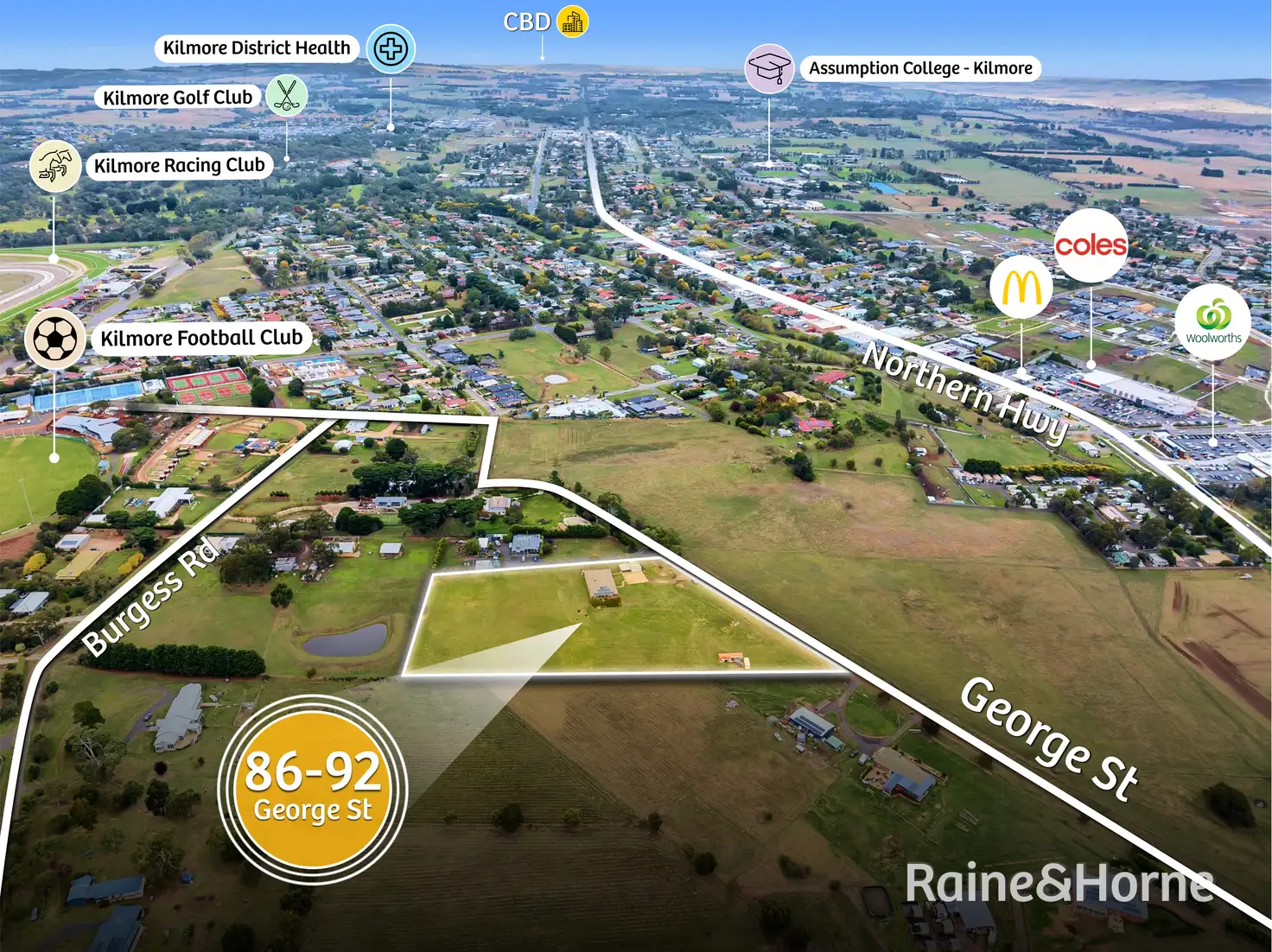 Main view of Homely rural property listing, 86-92 George Street, Kilmore VIC 3764