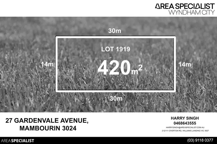 Main view of Homely land listing, 27 Gardenvale Avenue, Mambourin VIC 3024