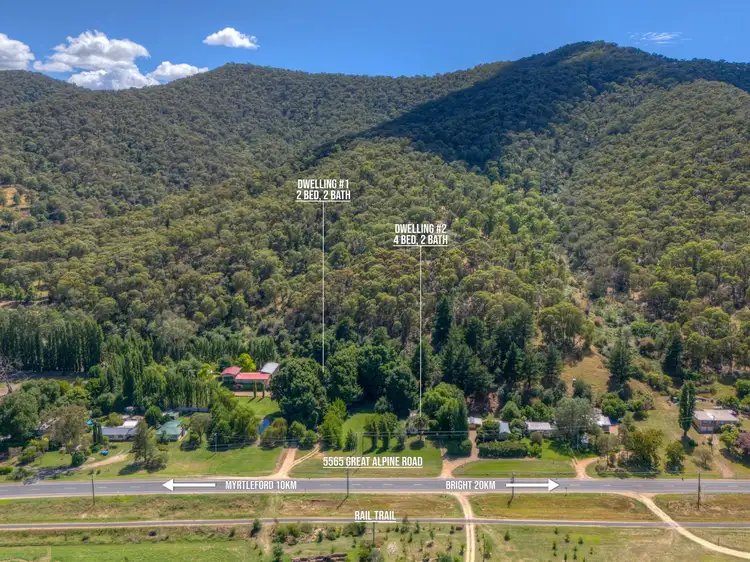 Main view of Homely rural property listing, 5565 Great Alpine Road, Ovens VIC 3738