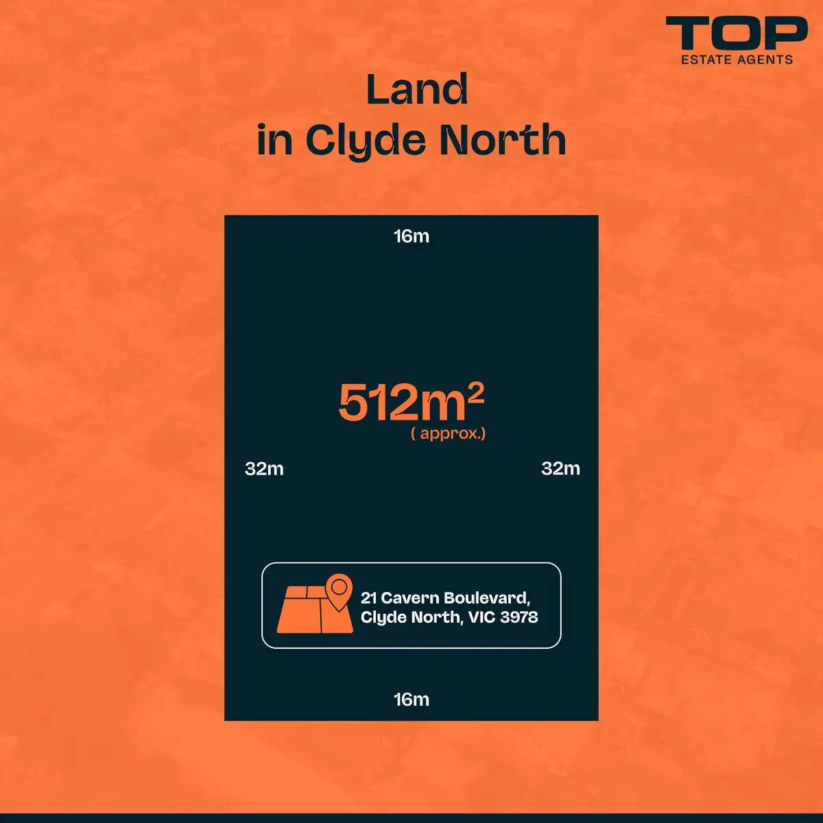 Main view of Homely land listing, 21 Cavern Boulevard, Clyde North VIC 3978
