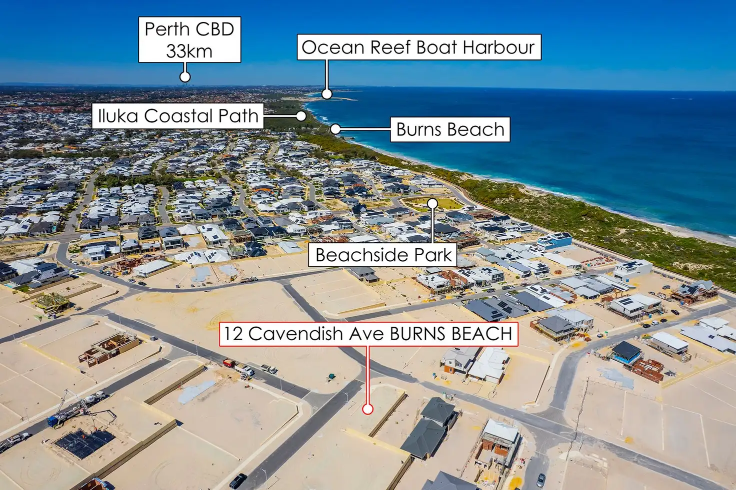Main view of Homely land listing, 12 Cavendish Avenue, Burns Beach WA 6028