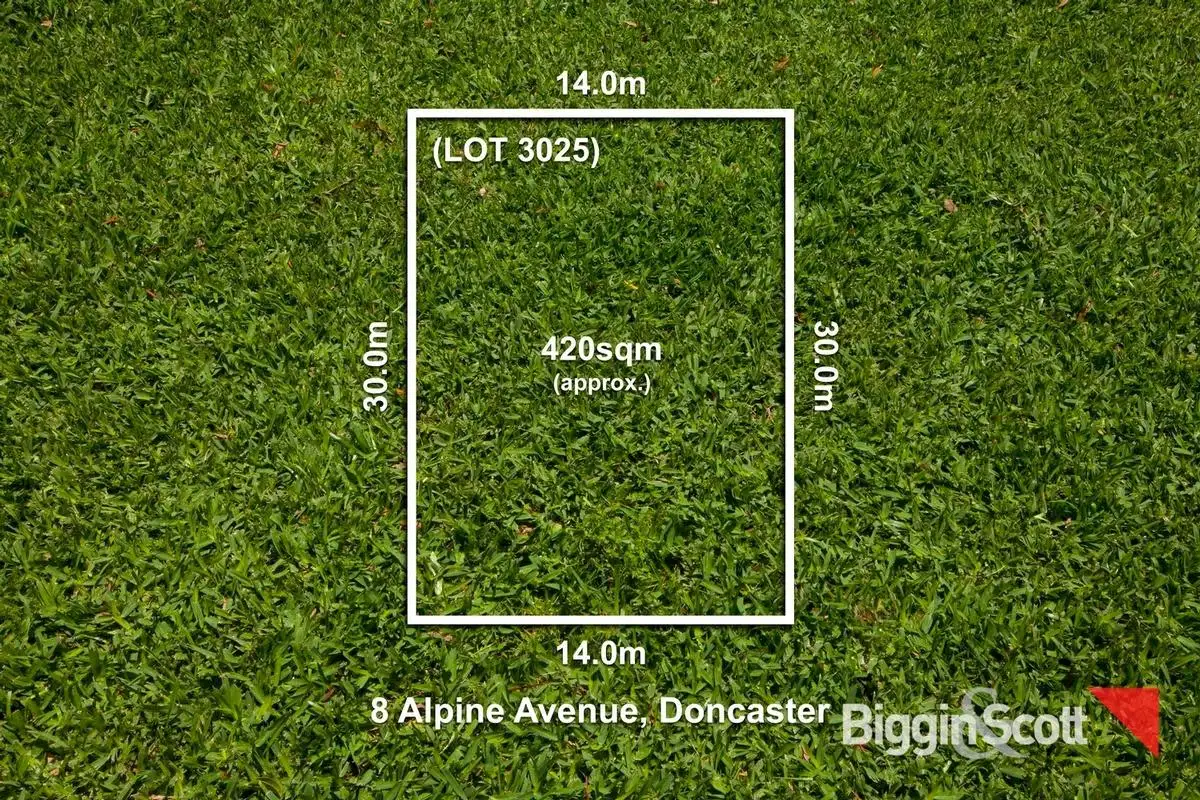 Main view of Homely land listing, 8 Alpine Avenue, Doncaster VIC 3108