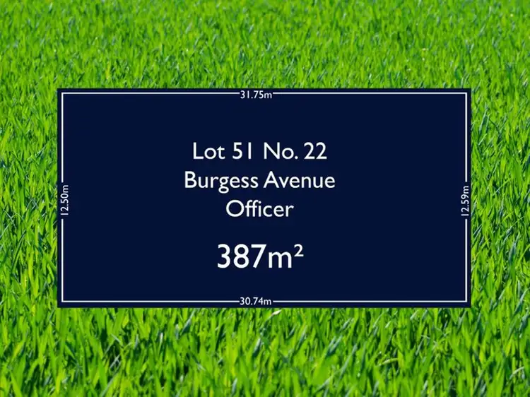 Main view of Homely land listing, Lot 51, 22 Burgess Avenue, Officer VIC 3809