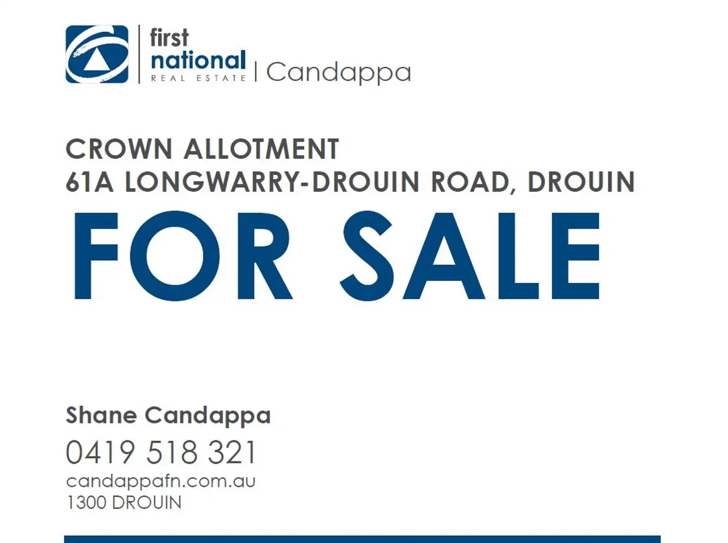 Main view of Homely land listing, 61A Longwarry-Drouin Road, Drouin VIC 3818