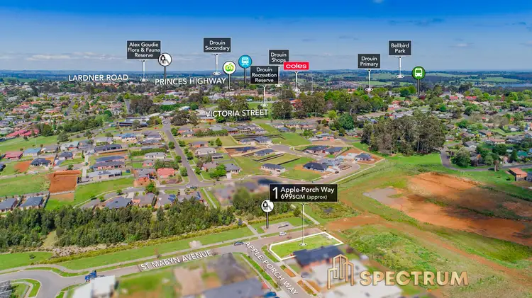Main view of Homely land listing, 1 Appleporch Way, Drouin VIC 3818