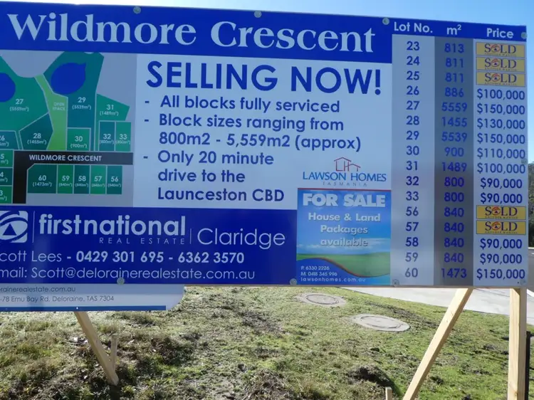 Main view of Homely land listing, 21 Wildmore Crescent, Exeter TAS 7275
