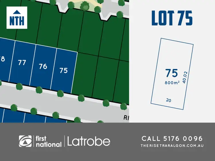 Main view of Homely land listing, Lot 75 Rise Boulevard, Traralgon VIC 3844