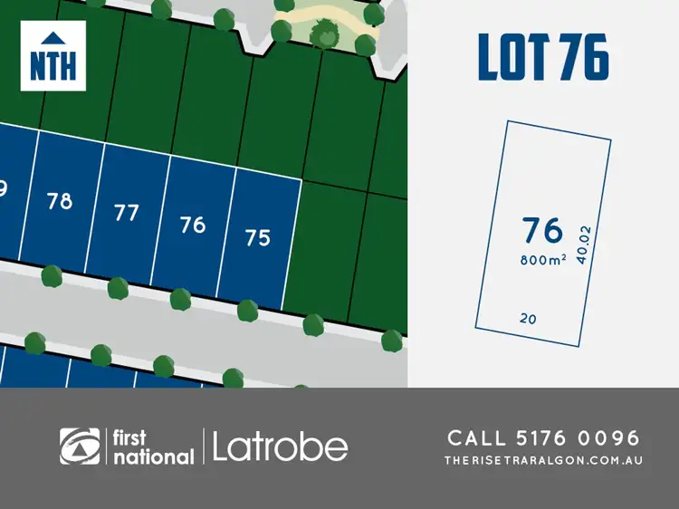 Main view of Homely land listing, Lot 76 Rise Boulevard, Traralgon VIC 3844