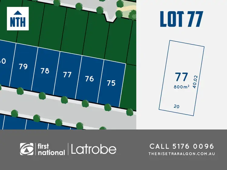 Main view of Homely land listing, Lot 77 Rise Boulevard, Traralgon VIC 3844