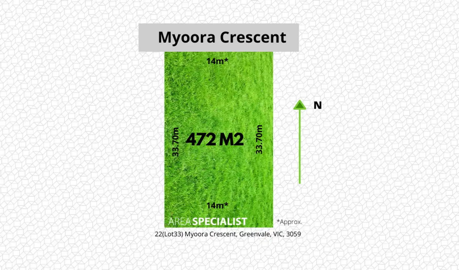 Main view of Homely land listing, 22 Myoora Crescent, Greenvale VIC 3059