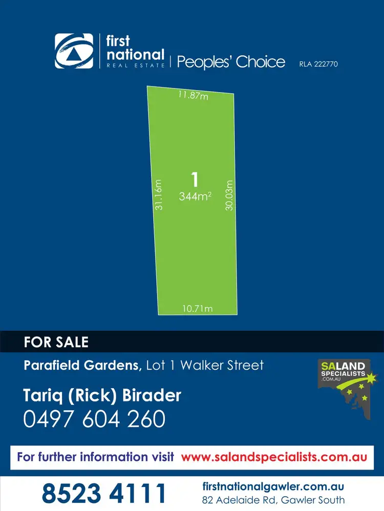 Lot 1 Walker Street, Parafield Gardens SA 5107
