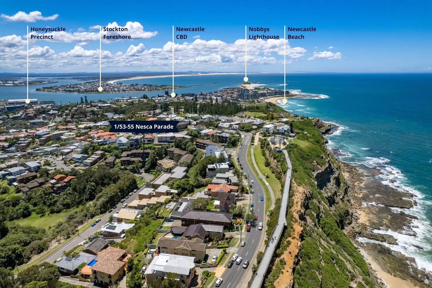 Main view of Homely apartment listing, 1/53-55 Nesca Parade, The Hill NSW 2300