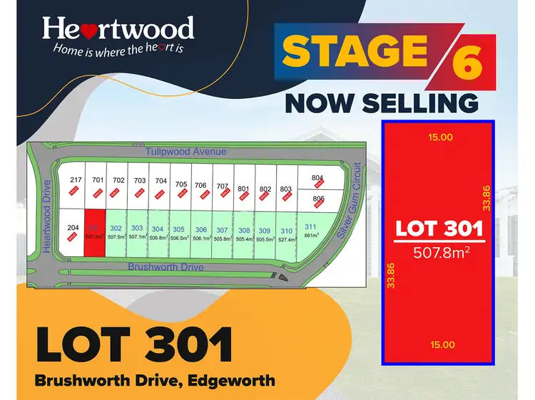 Main view of Homely land listing, LOT Lot, 301 Brushworth Drive, Edgeworth NSW 2285