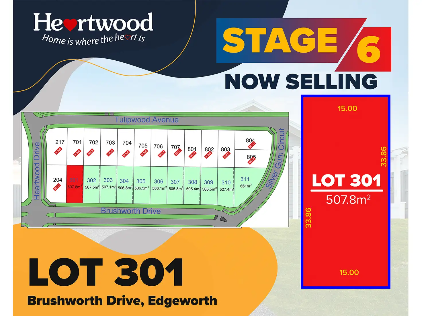 Main view of Homely land listing, LOT Lot, 301 Brushworth Drive, Edgeworth NSW 2285