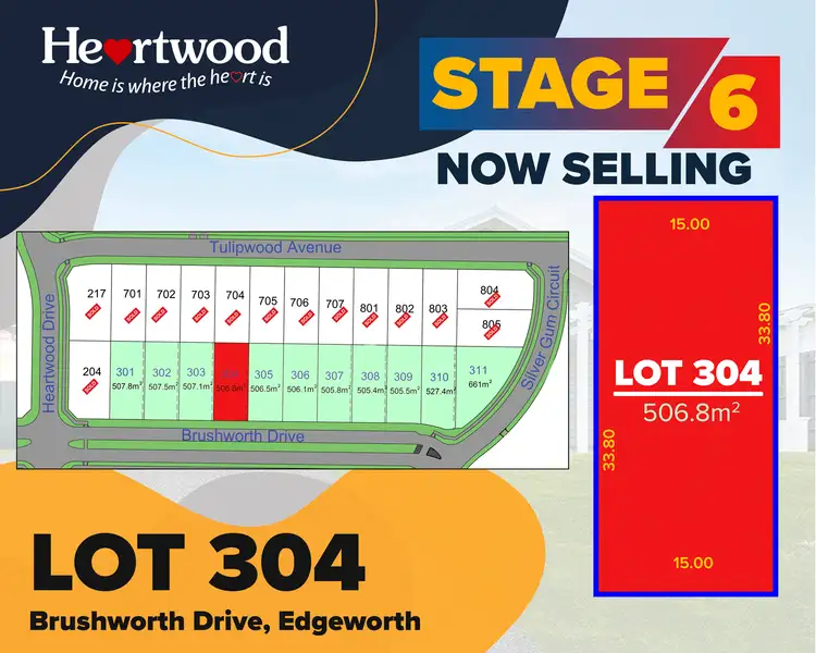 Main view of Homely land listing, LOT Lot, 304 Brushworth Drive, Edgeworth NSW 2285