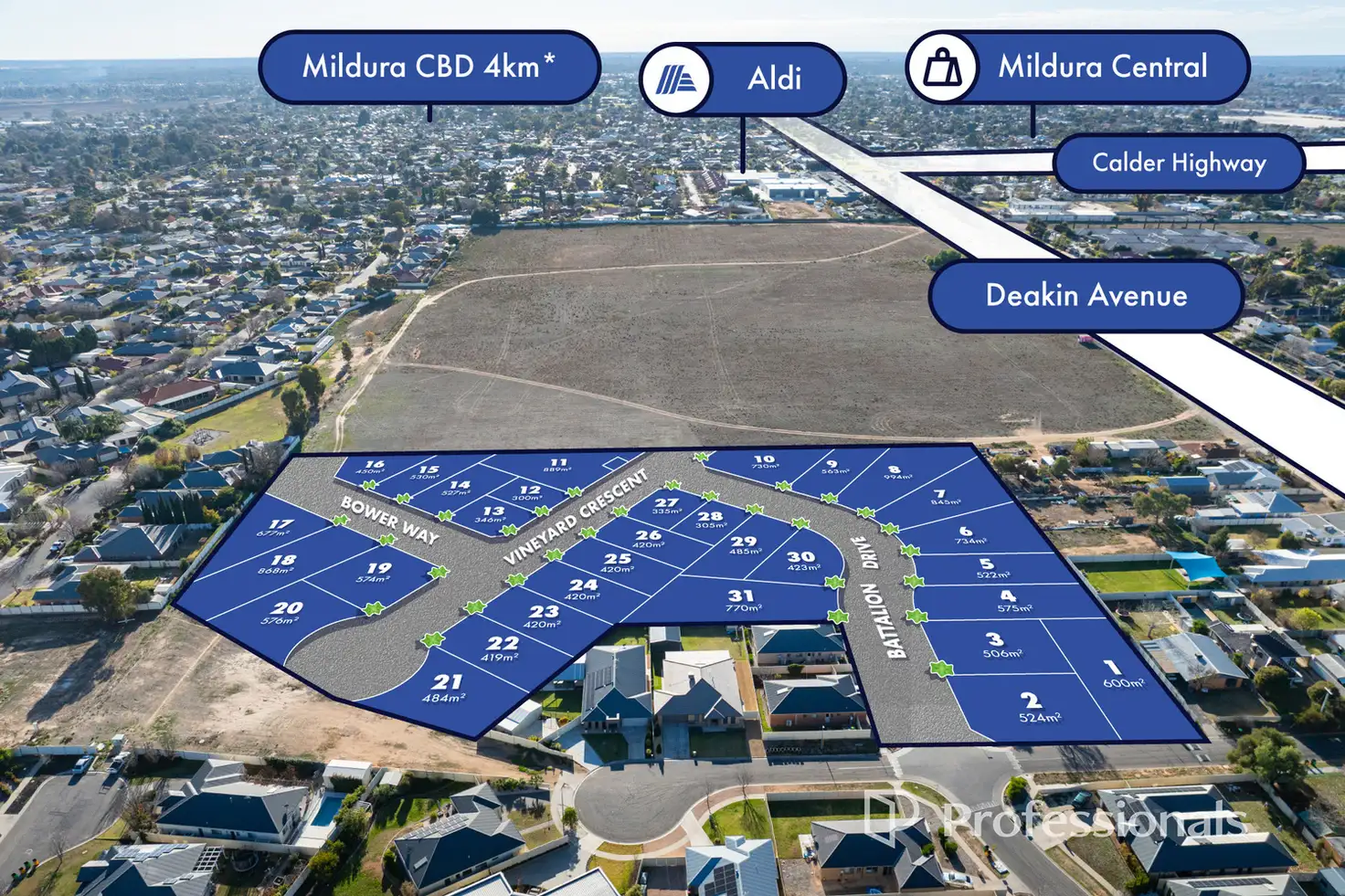 Main view of Homely land listing, 15 Terry Court, Mildura VIC 3500