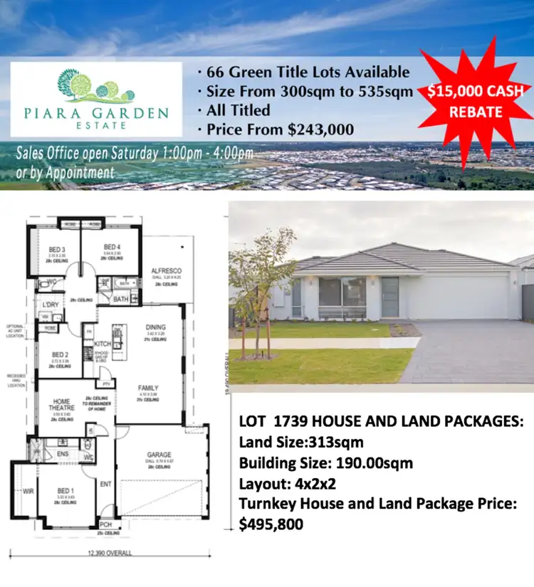 LOT 1739, 4 Tuff Way, Piara Waters WA 6112