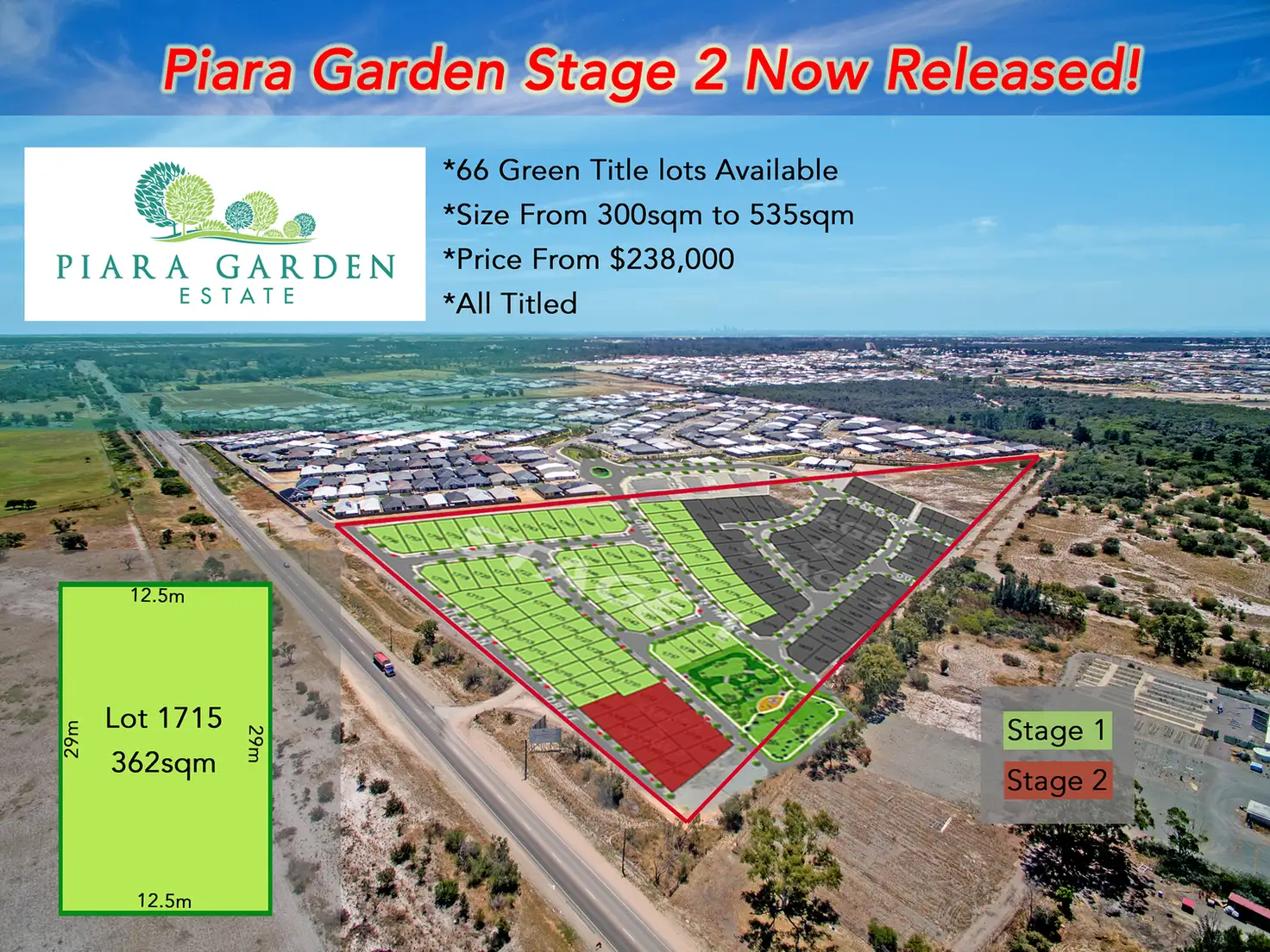 Main view of Homely land listing, LOT 1715, 34 HICKMAN Drive, Piara Waters WA 6112