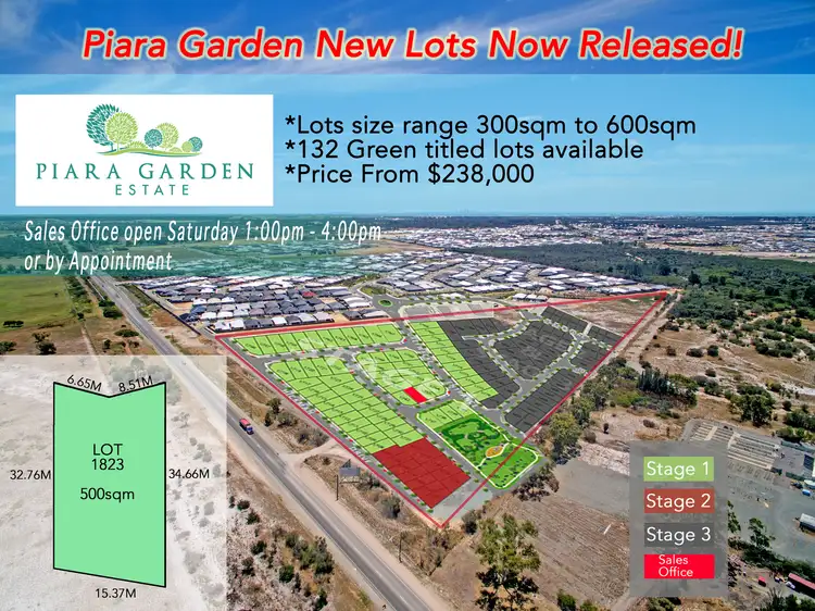 Main view of Homely land listing, Lot 1823 Lignite Avenue, Piara Waters WA 6112