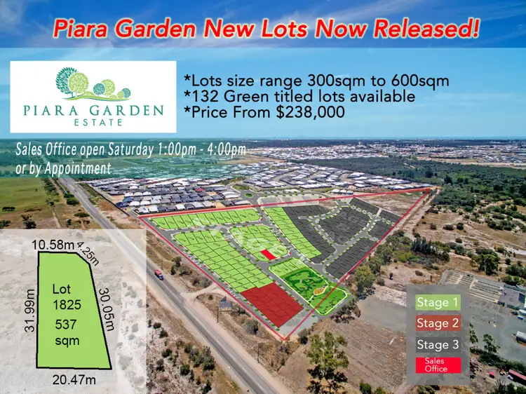 Main view of Homely land listing, Lot 1825 Lignite Avenue, Piara Waters WA 6112