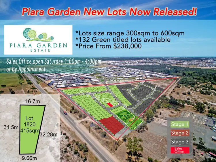 Main view of Homely land listing, LOT Lot, 1820 Grapstone Road, Piara Waters WA 6112