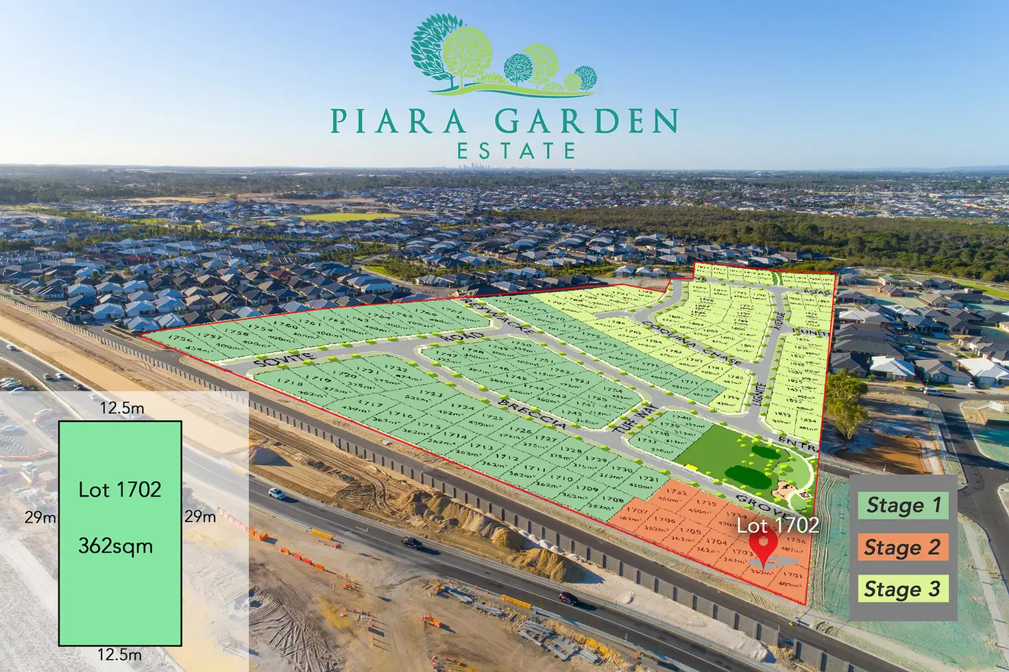 Main view of Homely land listing, LOT 1702, 60 Hickman Drive, Piara Waters WA 6112