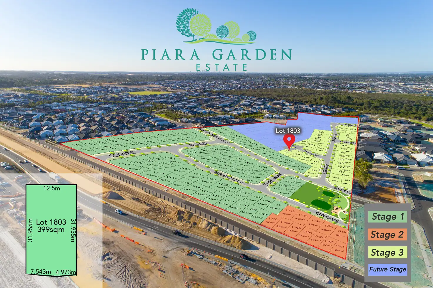 Main view of Homely land listing, Lot 1803 Coquina Chase, Piara Waters WA 6112