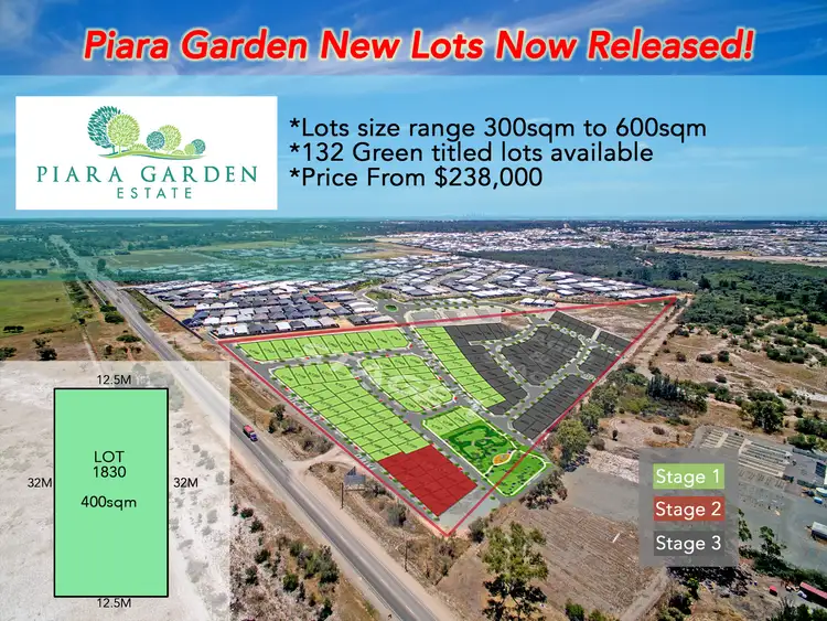Main view of Homely land listing, Lot 1830 Lignite Avenue, Piara Waters WA 6112